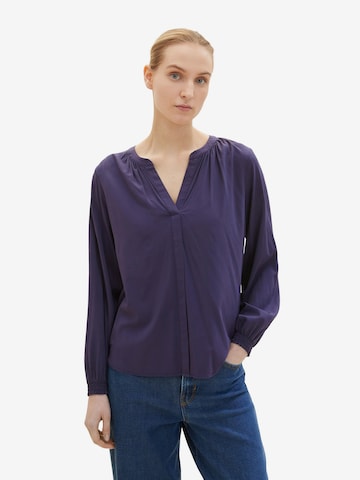 TOM TAILOR Blouse in Blauw: voorkant