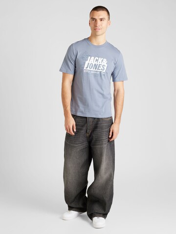 T-Shirt 'MAP SUMMER' JACK & JONES en bleu