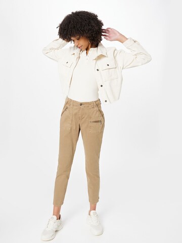 Coupe slim Pantalon 'Rich' MAC en beige