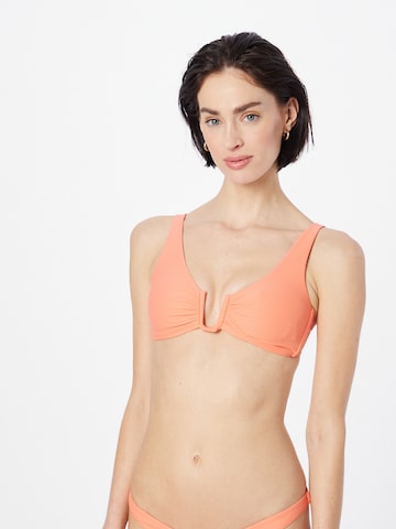 Hunkemöller Triangle Bikini top in Orange: front