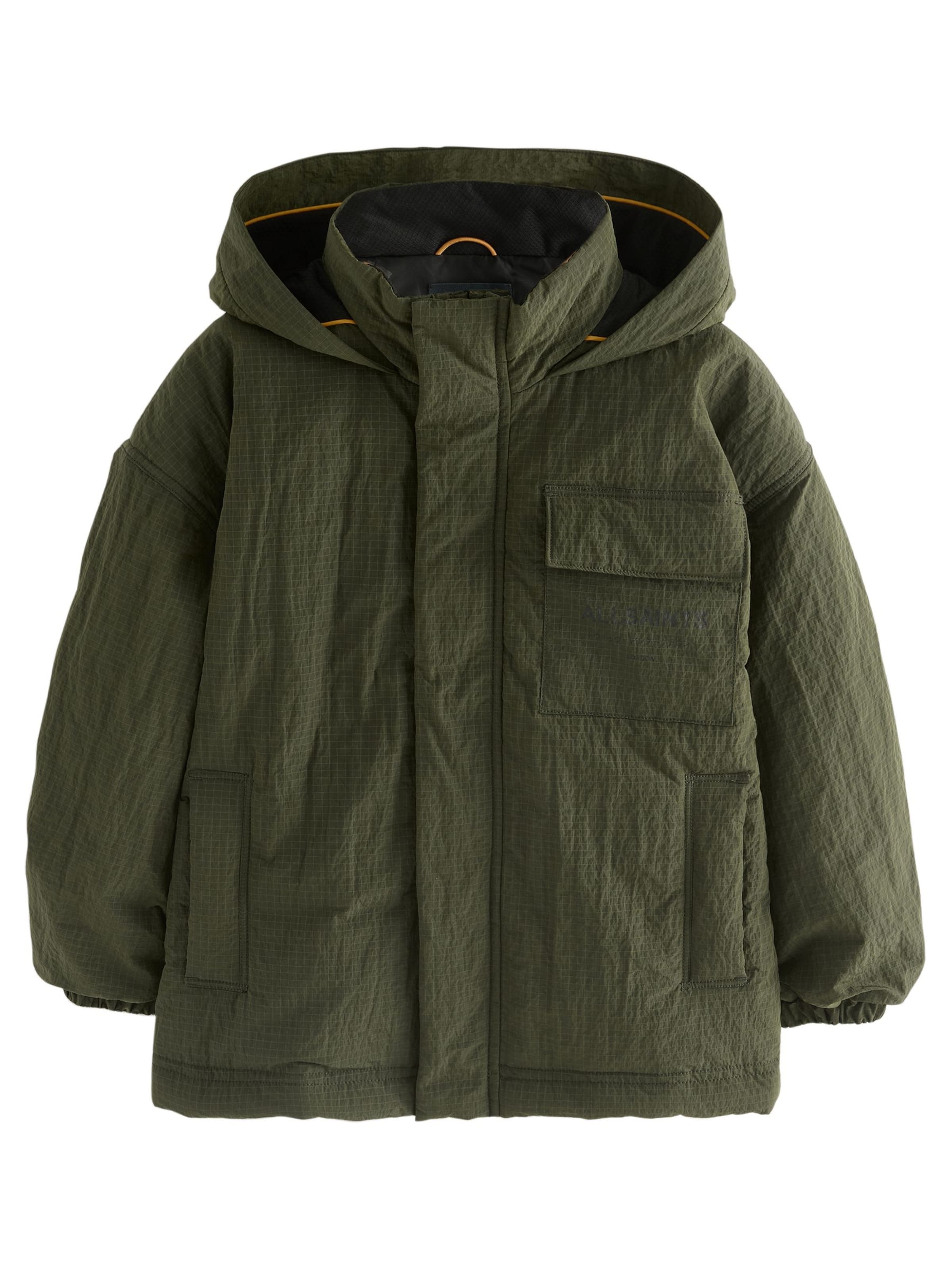 zaļš smALLSAINTS Starpsezonu jaka 'Underground': no priekšpuses