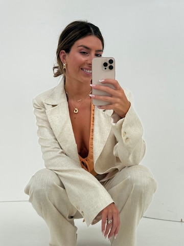 noar studios Широка кройка Панталон в бежово