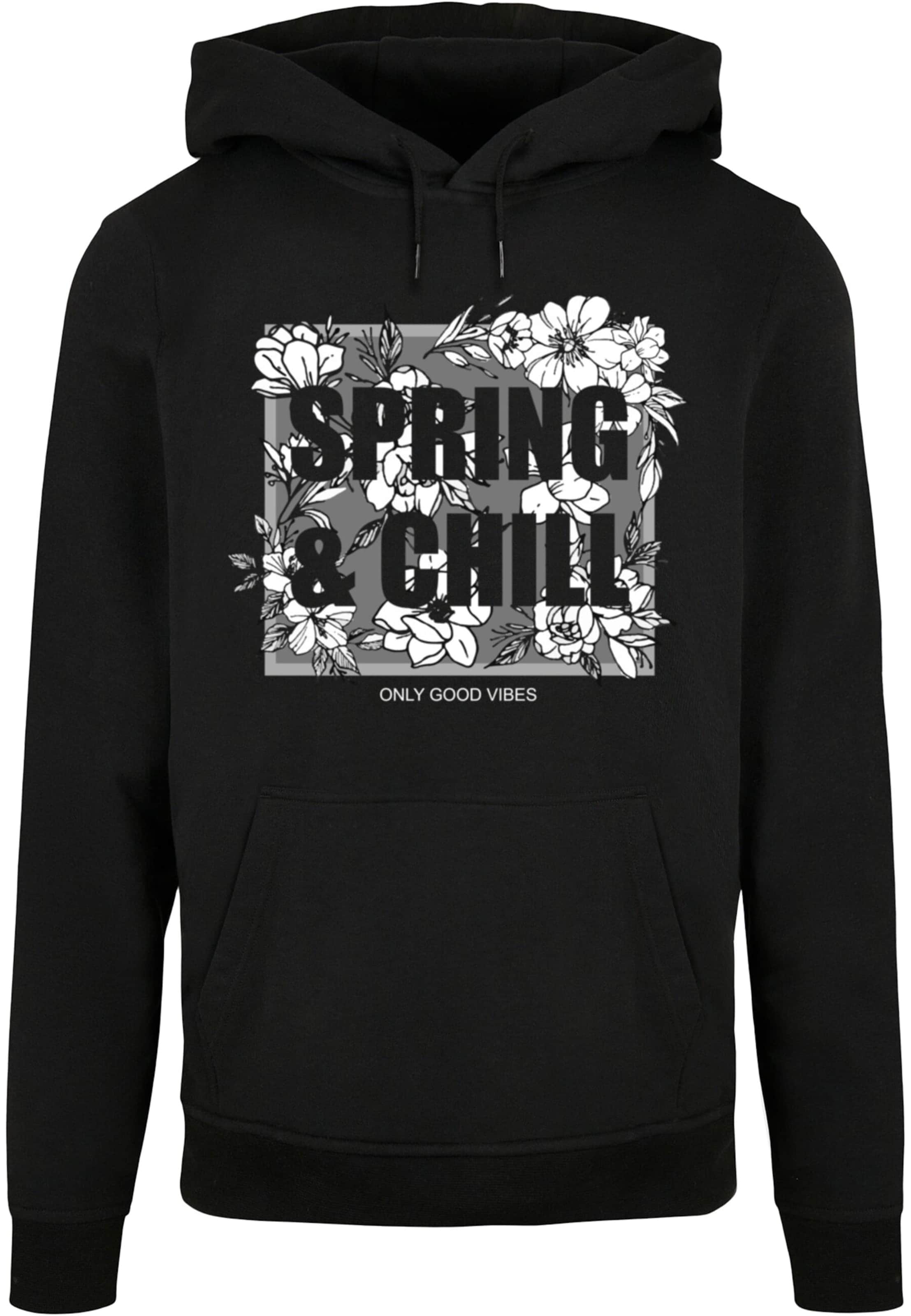 Merchcode Sweatshirt 'Spring And Chill' in Schwarz: Vorderseite