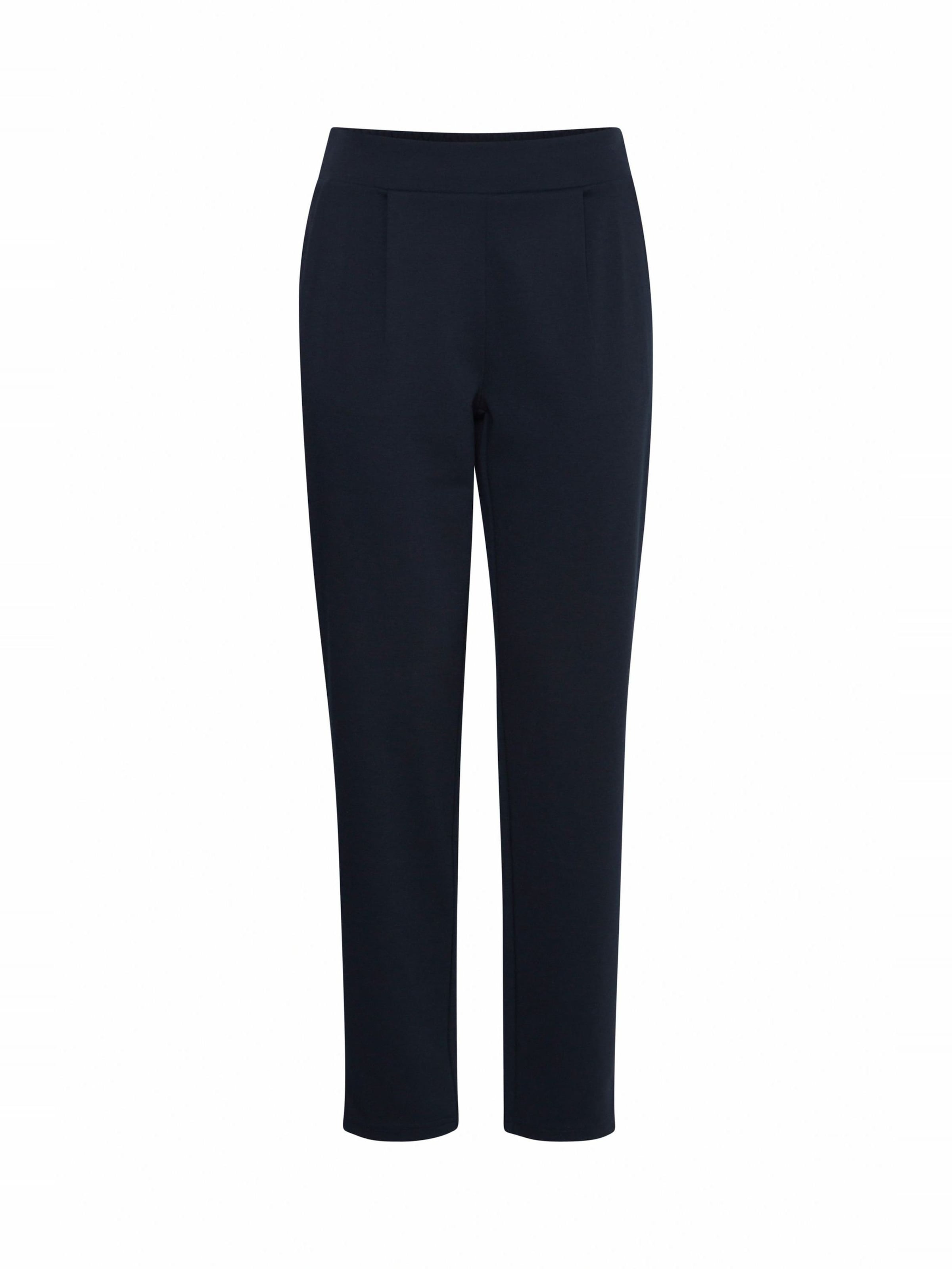 ICHI Regular Chino Pants 'Kate' in Blue: front
