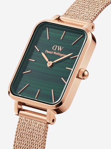 Orologio analogico 'Quadro Pressed Melrose RG Green' di Daniel Wellington in oro