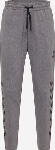 Hummel Tapered Workout Pants 'Ray 2.0' in Grey: front