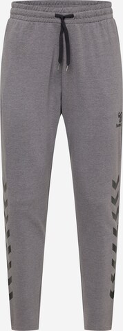 Effilé Pantalon de sport 'Ray 2.0' Hummel en gris : devant