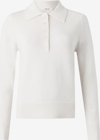 Pulover 'SLFTHEA' de la SELECTED pe alb: față