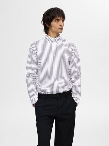 SELECTED Slim fit Overhemd 'SLHRick' in Wit: voorkant