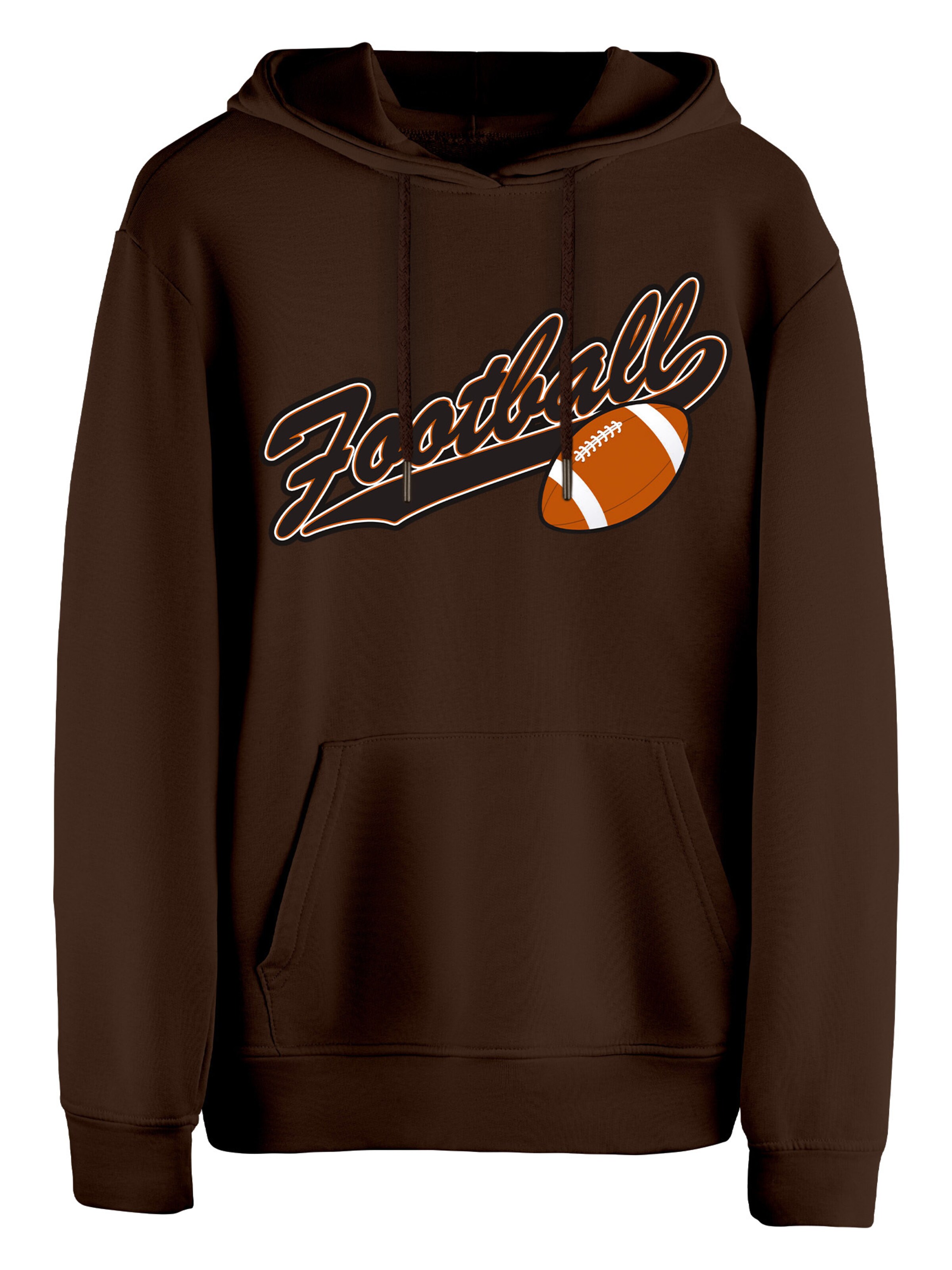 Felpa 'American Football' di Cotton Prime in marrone: frontale