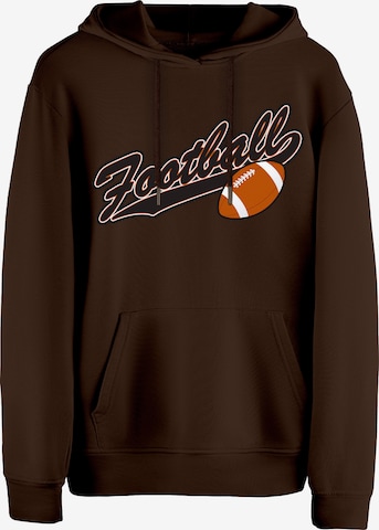 Felpa 'American Football' di Cotton Prime in marrone: frontale