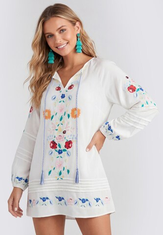 IZIA - Vestido en blanco: frente