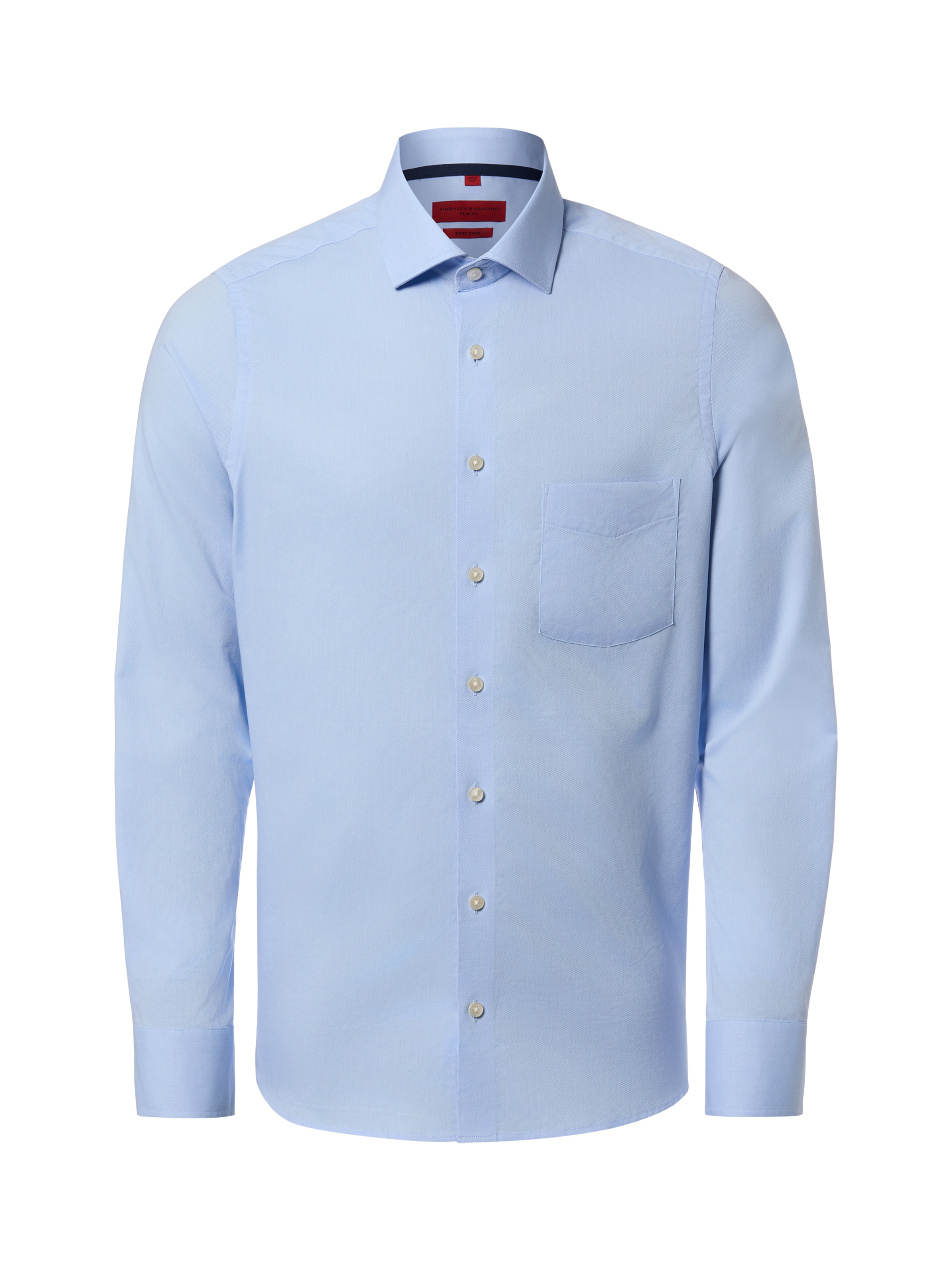 Coupe slim Chemise business Finshley & Harding en bleu : devant