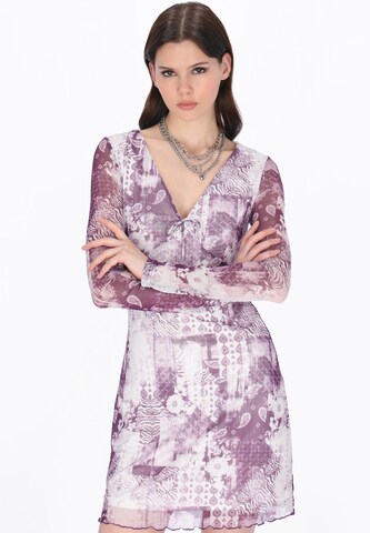 myMo ROCKS Jurk in Lila: voorkant