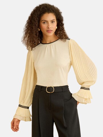 love & roses Bluse in Beige: Vorderseite