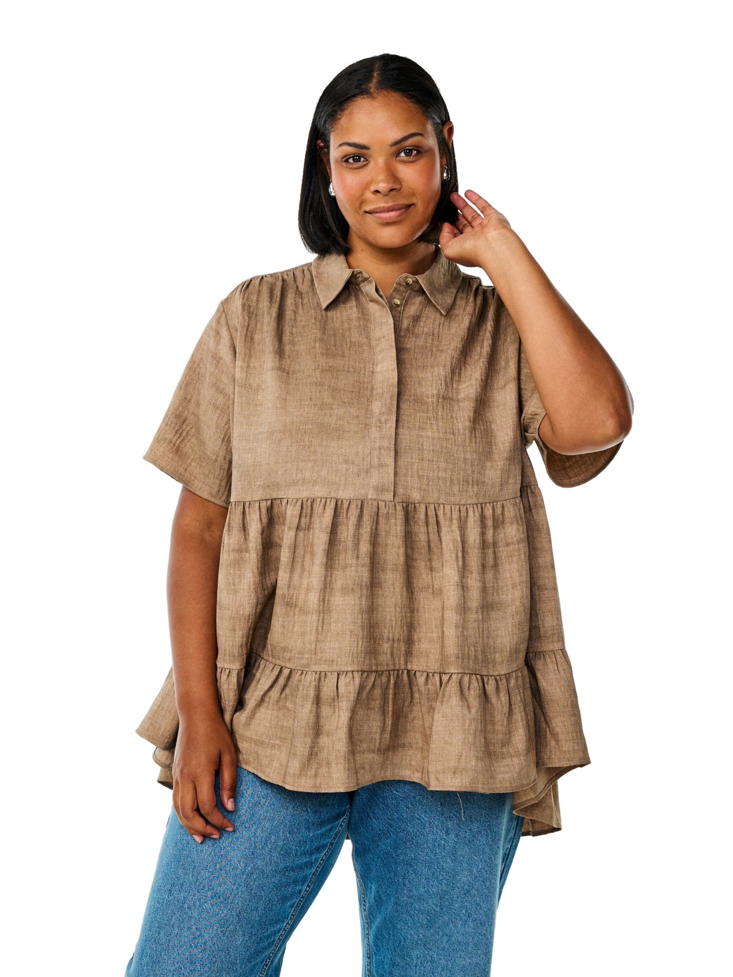 Zizzi Halenka 'ESANNY' – hnědá: přední strana