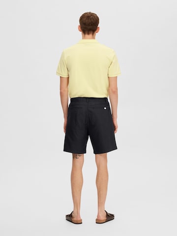 SELECTED HOMME Regular Pleat-front trousers 'JONES' in Black