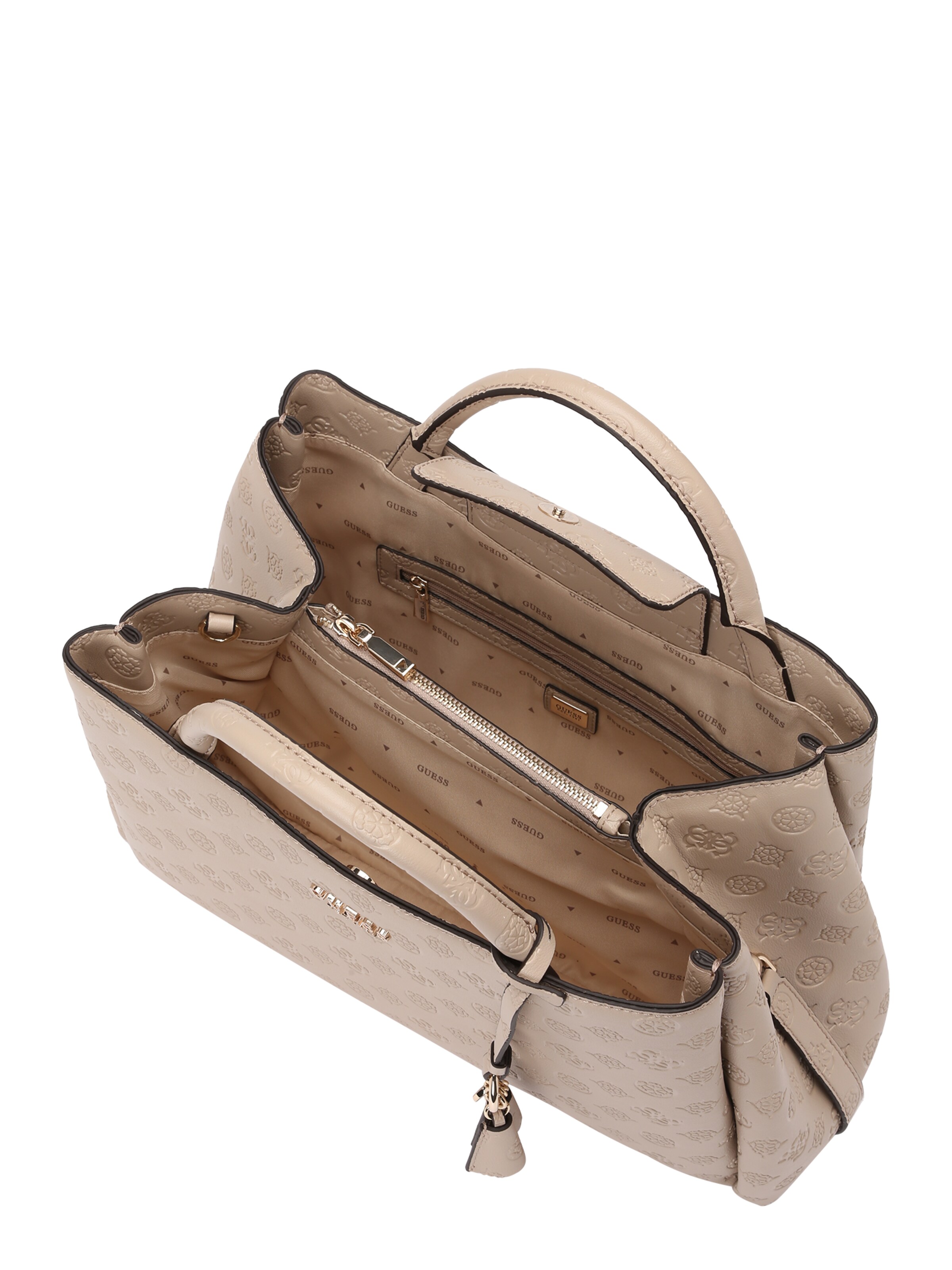 GUESS Kabelka 'PHOEBE LRG GIRLFRIEND SATCHEL' – šedá