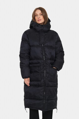 SAINT TROPEZ Winter coat 'Frances' in Black: front