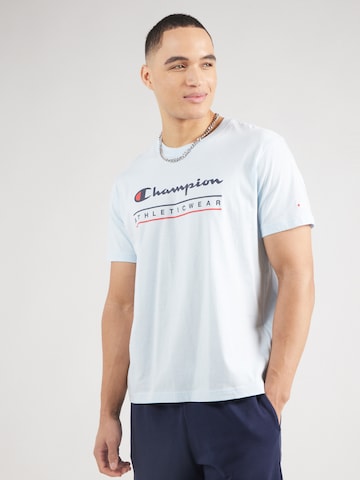 Champion Authentic Athletic Apparel T-Shirt in Blau: Vorderseite