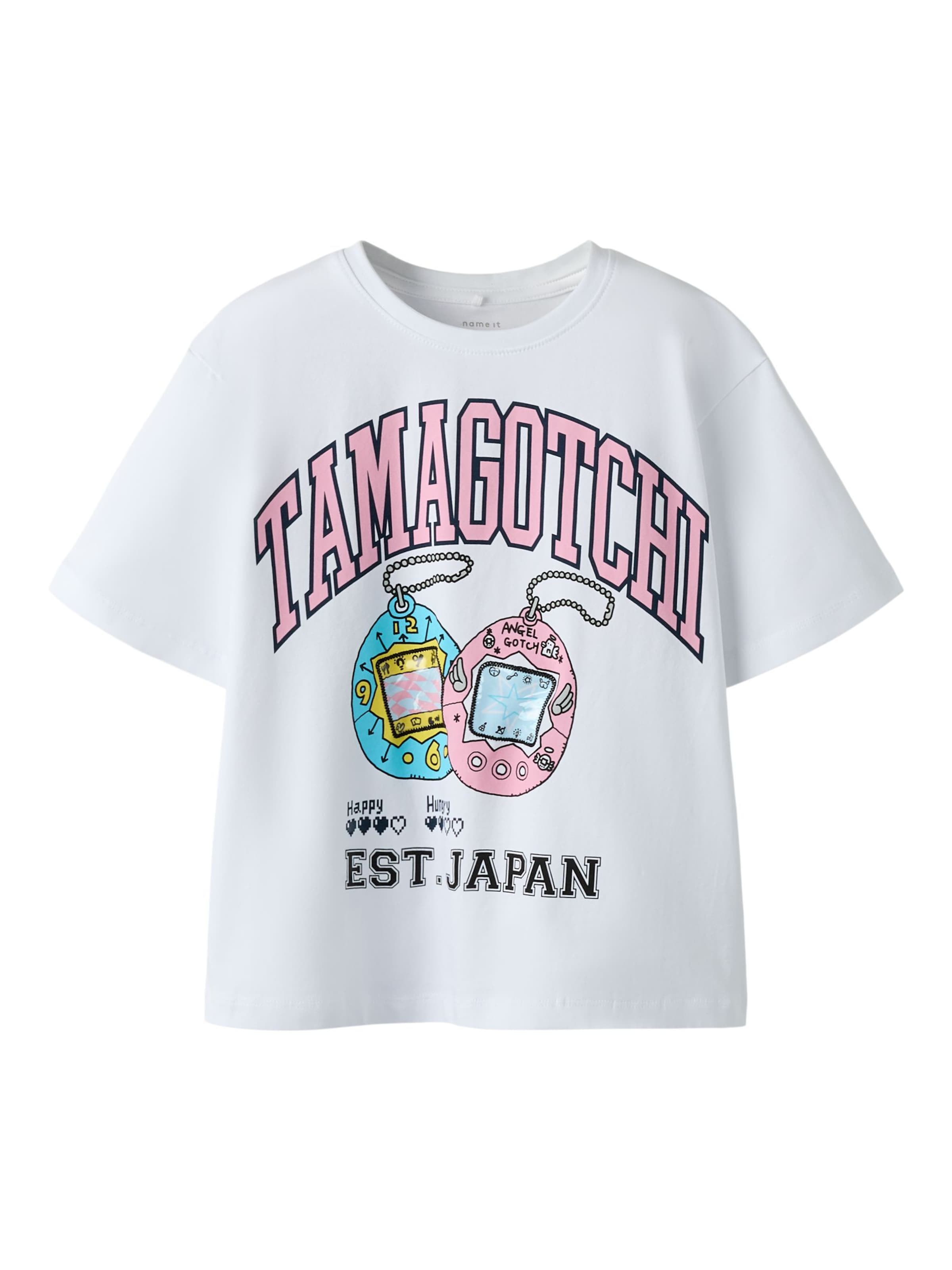 NAME IT - Camiseta 'Tamagotchi' en blanco: frente