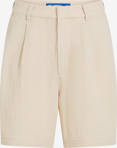 Klostuotos kelnės iš KARL LAGERFELD JEANS, spalva – smėlio spalva, Prekių apžvalga