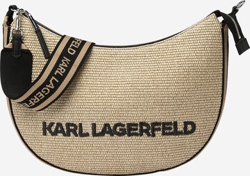 Karl Lagerfeld - Bolso de mano en beige: frente