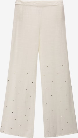 Pull&Bear Wide Leg Housut värissä beige: etupuoli