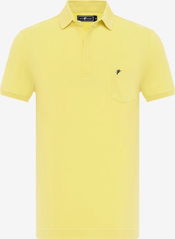 DENIM CULTURE Tričko ' ALARIC ' – žlutá: přední strana