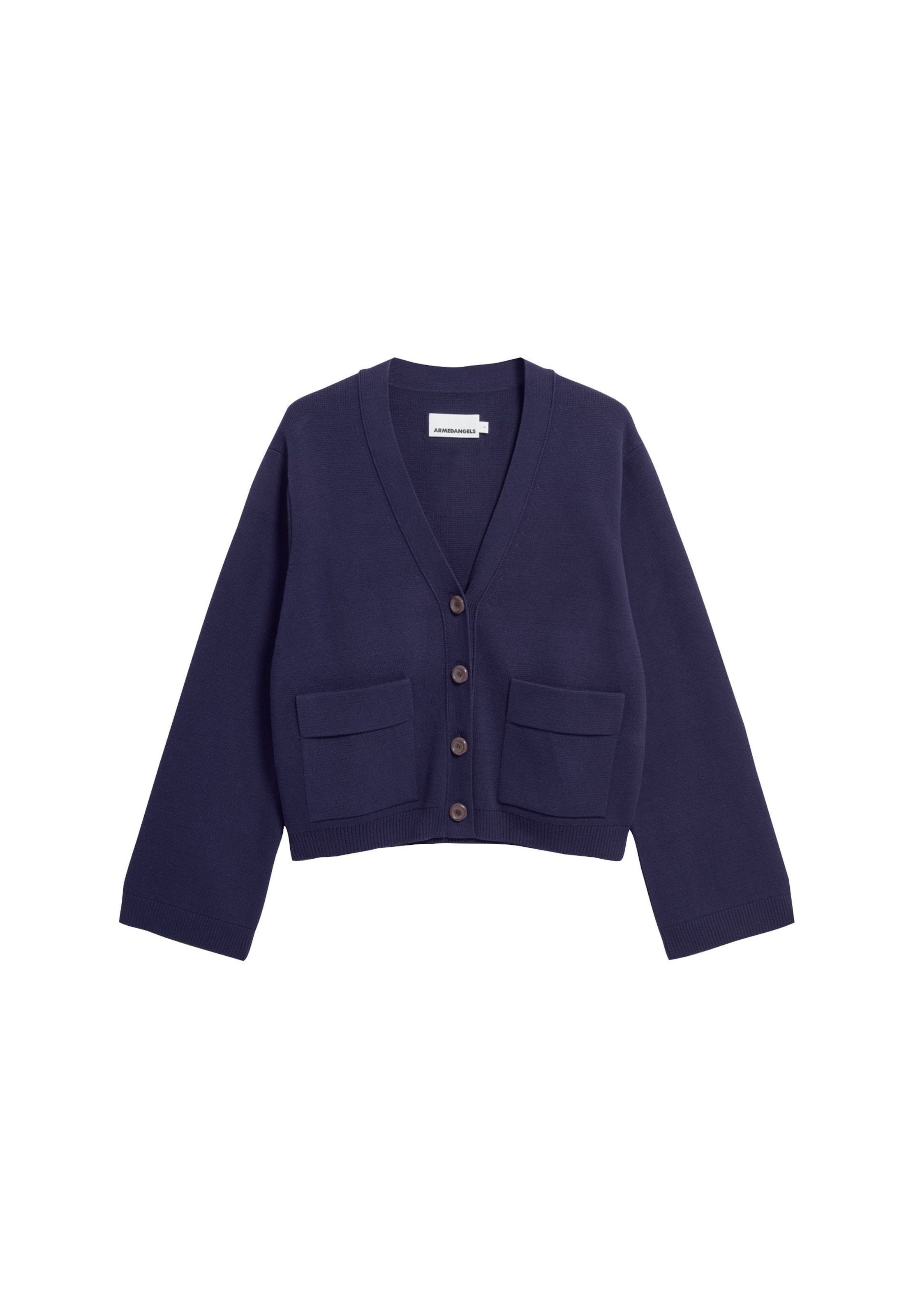 ARMEDANGELS Strickjacke COMPACT in Blau: Vorderseite