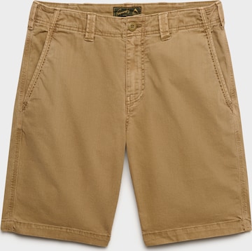 Pantalon chino Superdry & Co en marron : devant