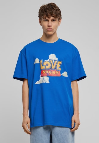 MT Upscale - Camisa 'Love Story' em azul: frente