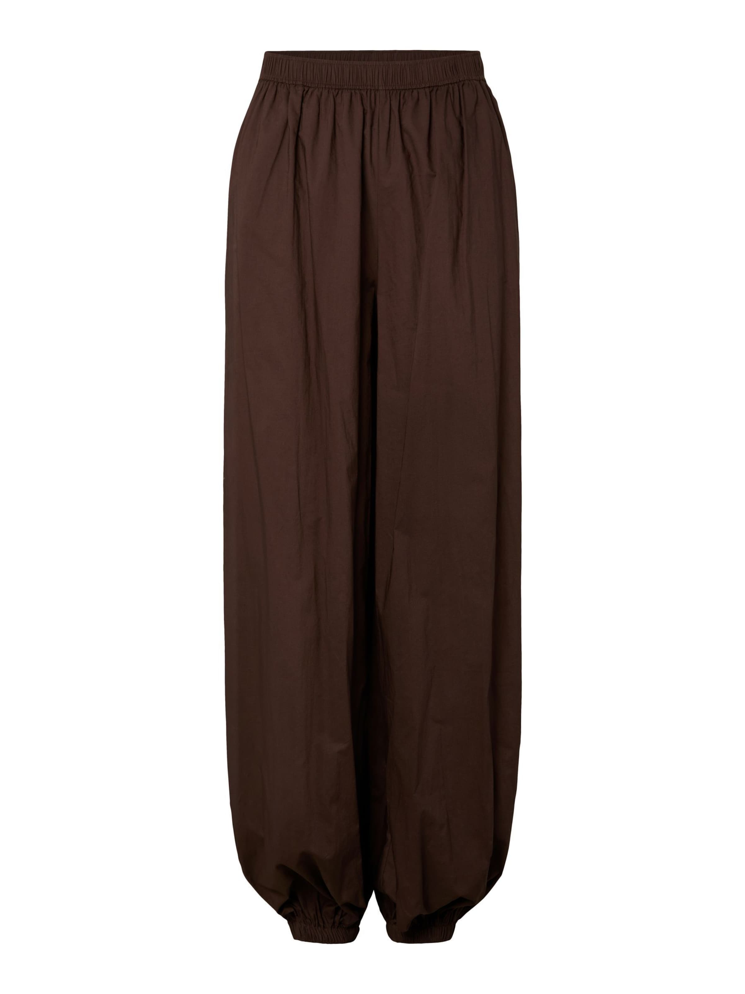 YAS - Tapered Pantalón 'YASMELVO' en marrón: frente