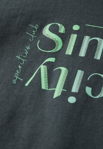 CECIL T-Shirt mit Wording in Grün