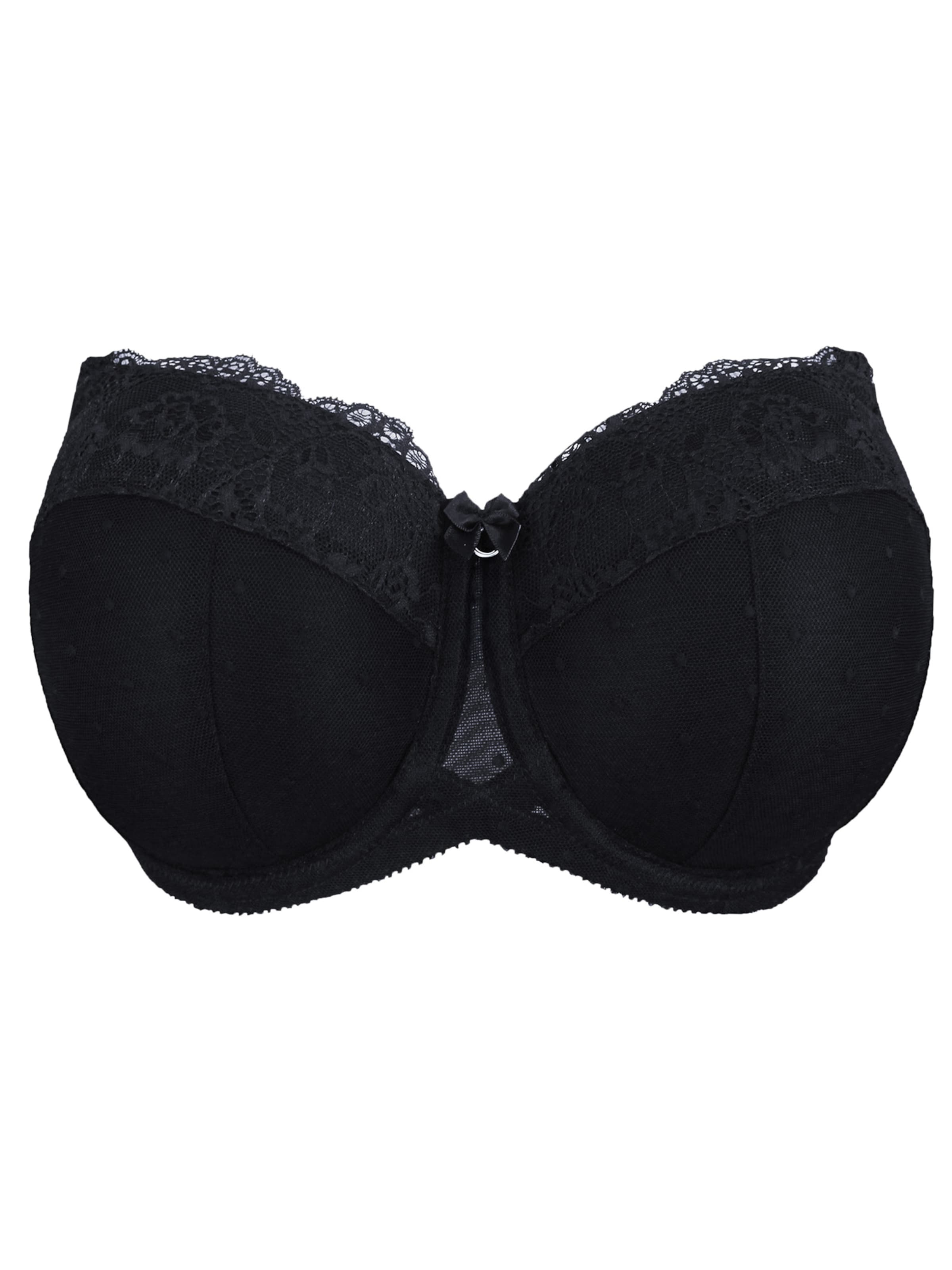 SugarShape - Bandeau Sujetador 'Diamond' en negro: frente