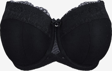 SugarShape - Bandeau Sujetador 'Diamond' en negro: frente