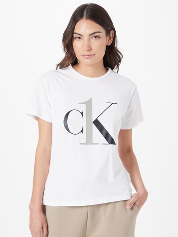 Calvin Klein Underwear Regular Pajama Shirt in White: front