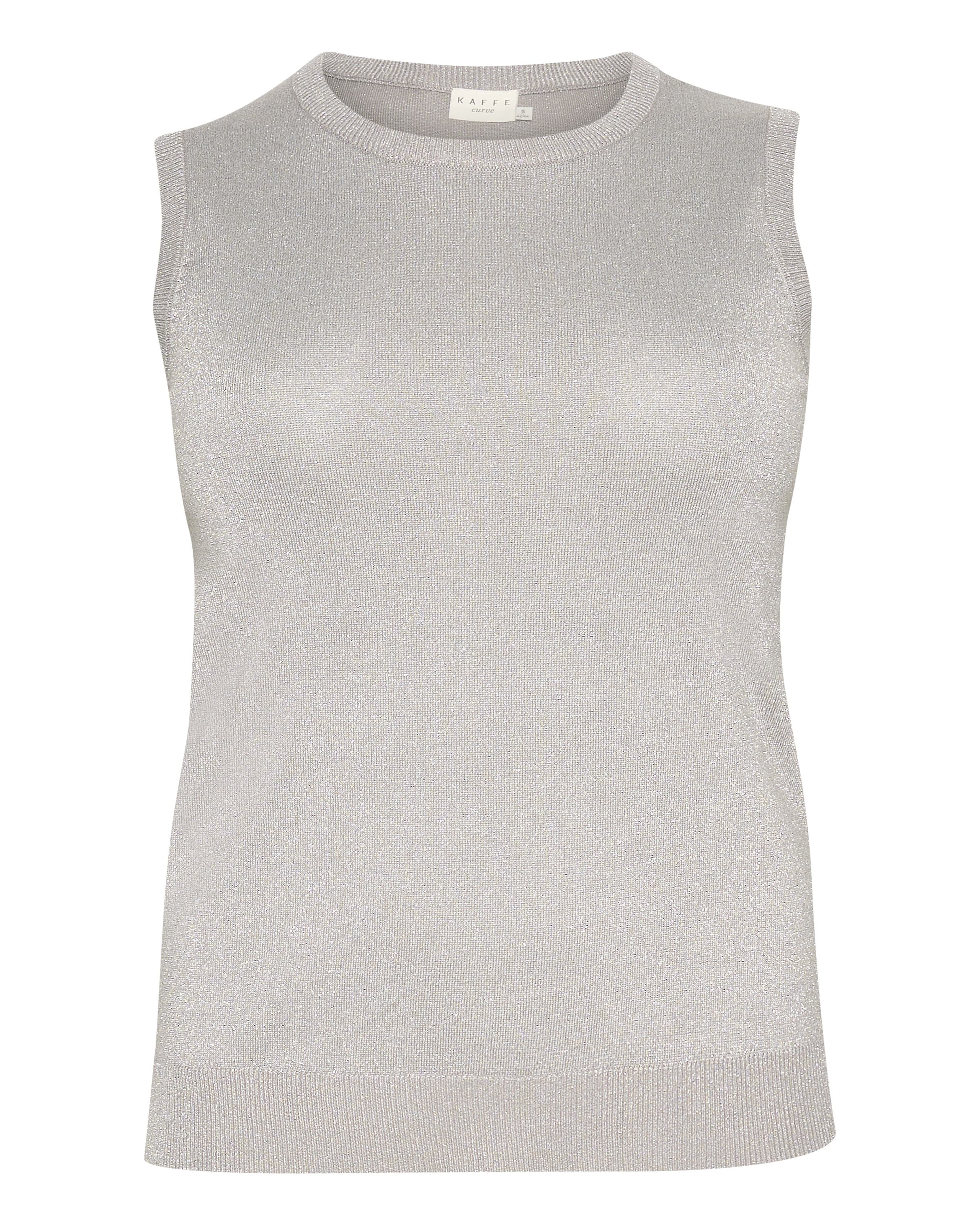 pelēks KAFFE CURVE Adīts topiņš 'KC Regitta': no priekšpuses