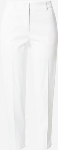 Sisley Slim fit Trousers with creases in White: front