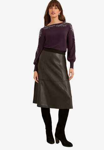 Pulover de la love & roses pe mov: față