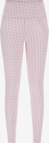 GUESS Skinny Workout Pants in Pink: front