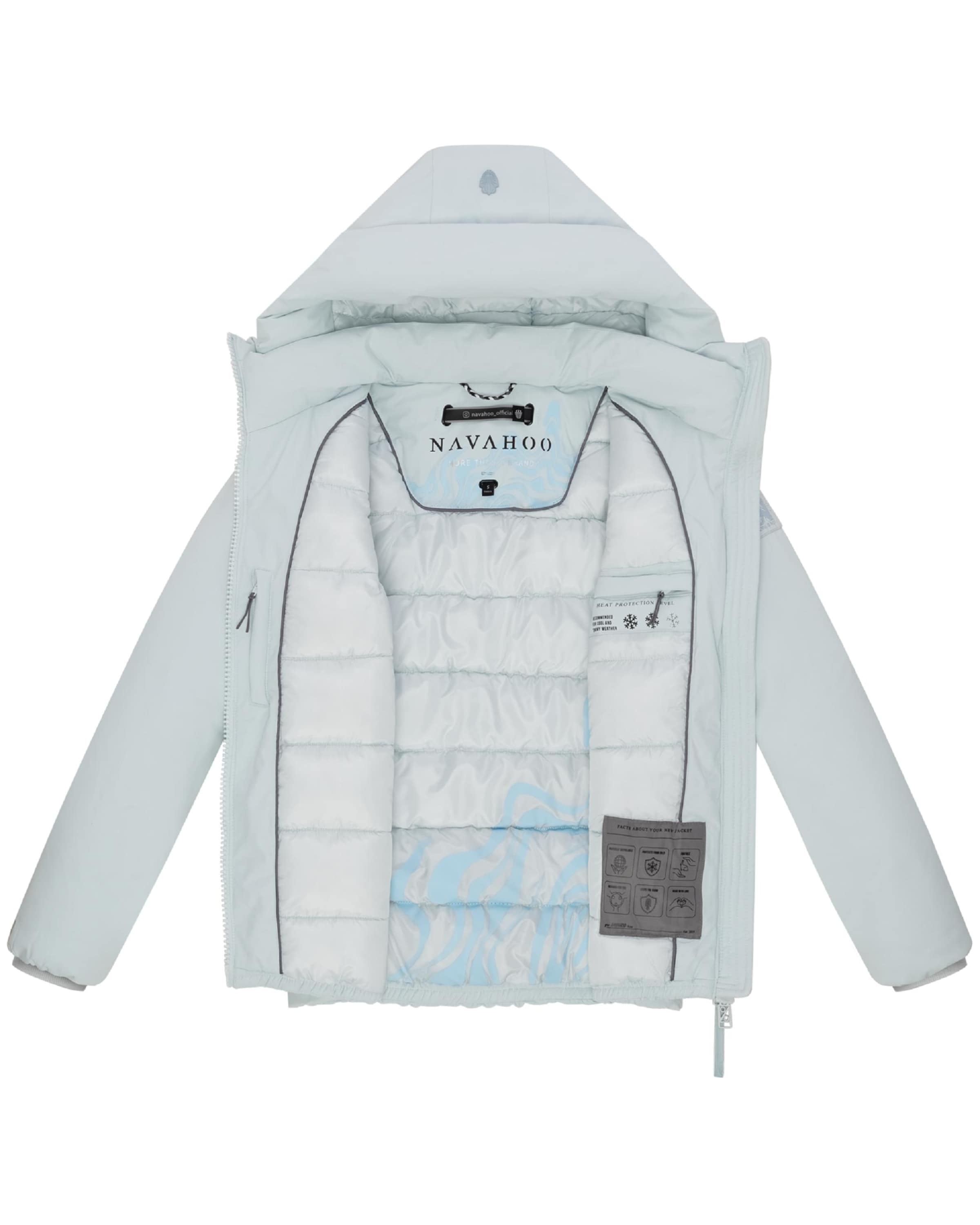 NAVAHOO Vinterjakke 'Blütenlicht' i blå