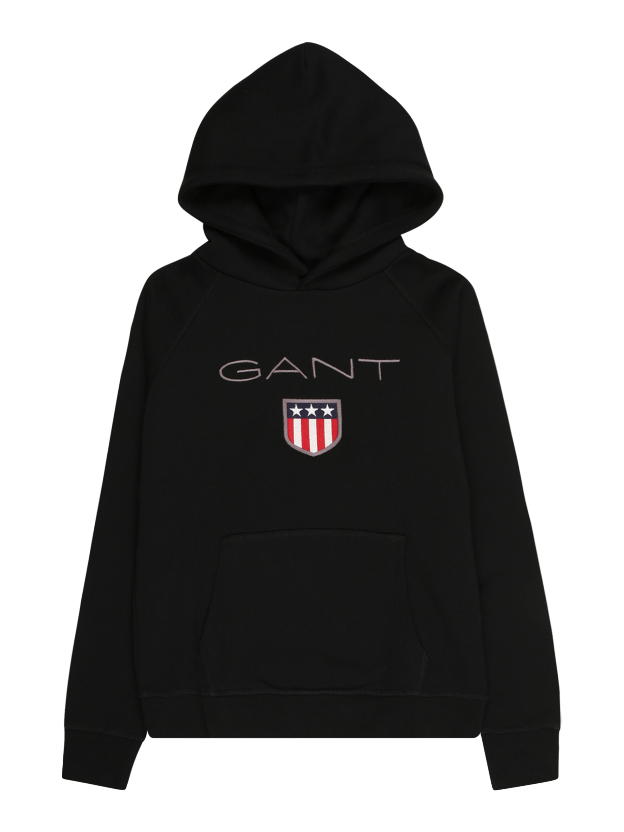 Felpa di GANT in nero: frontale