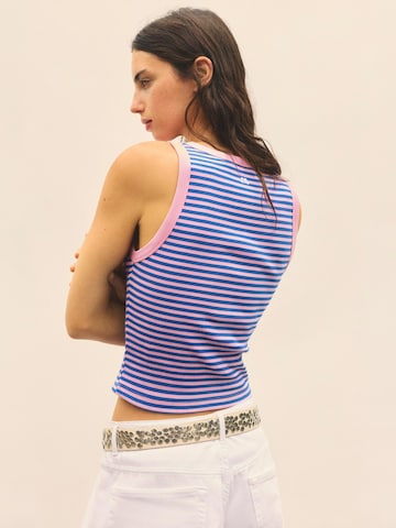Pull&Bear Top 'PACIFIC' in Blau
