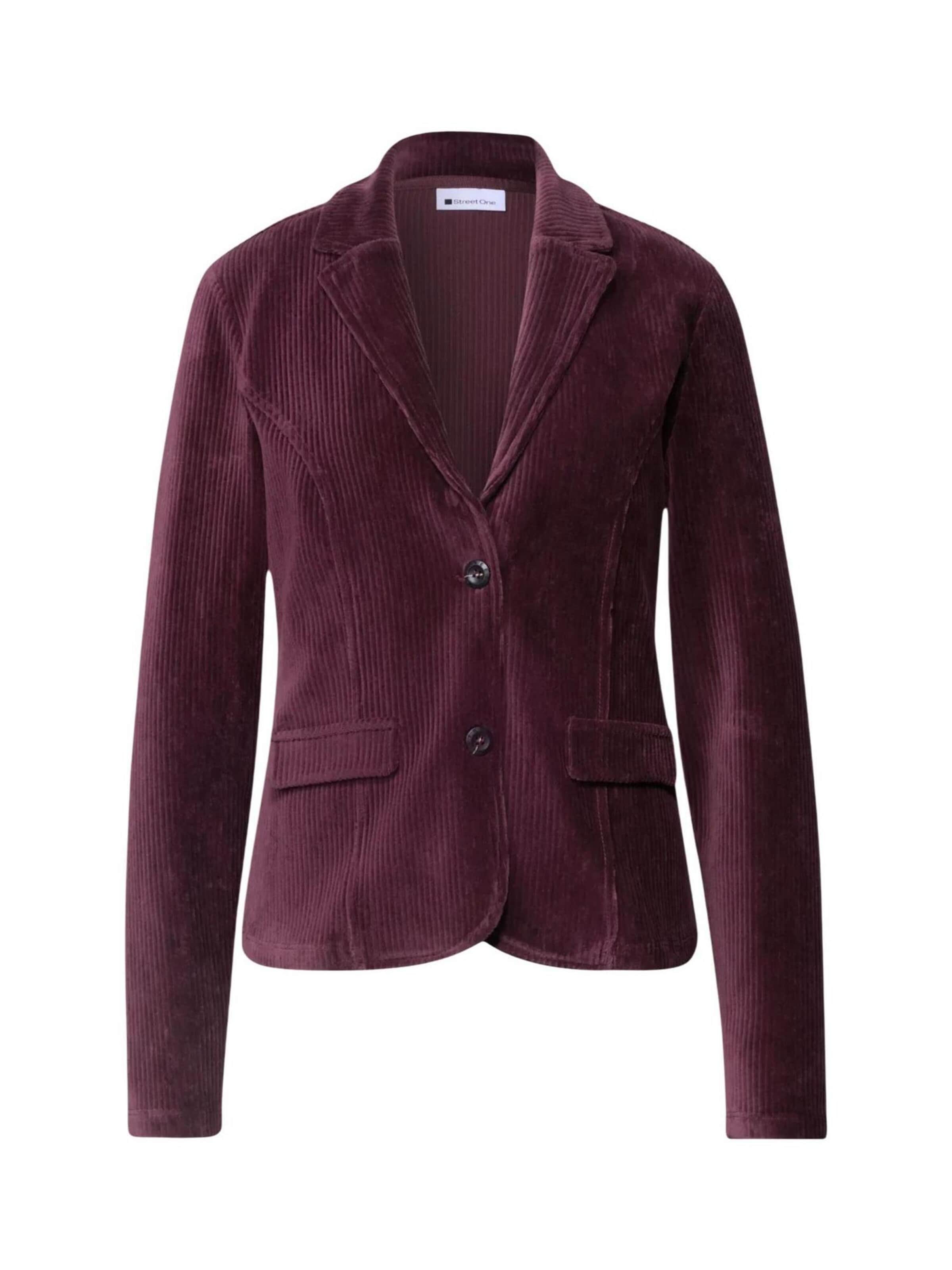 Blazer 'Short Soft Corduroy Blazer 213164' di STREET ONE in lilla: frontale