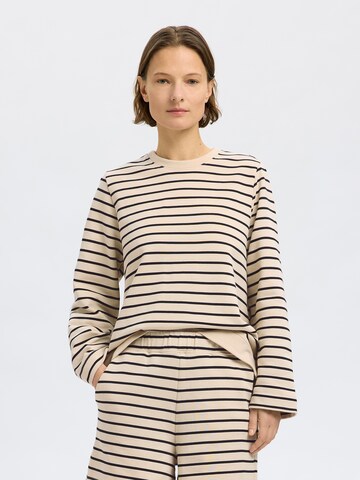 SELECTED FEMME Sweatshirt 'SLFELISE' in Beige: front