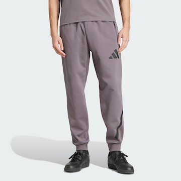 Effilé Pantalon de sport 'Z.N.E.' ADIDAS SPORTSWEAR en gris : devant