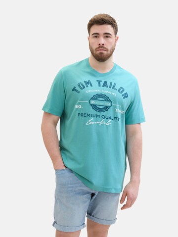 TOM TAILOR Men + T-Shirt in Blau