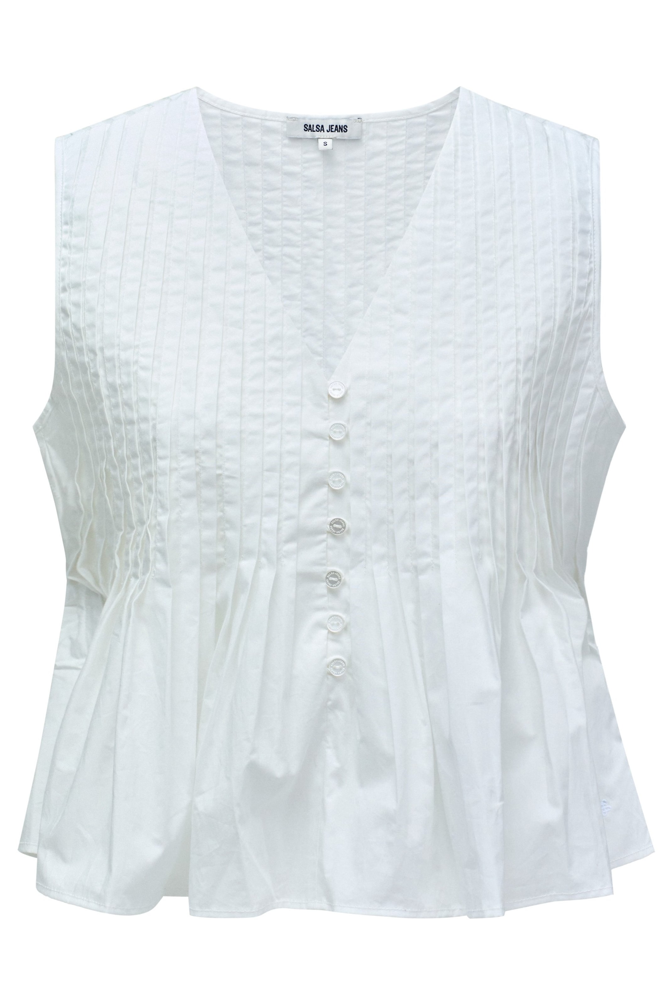 Salsa Jeans Blouse in Wit: voorkant