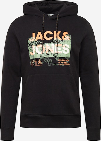 JACK & JONES Tréning póló 'Trek' - fekete: elől